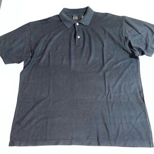 2XL Black Jos A Bank 70% silk Polo